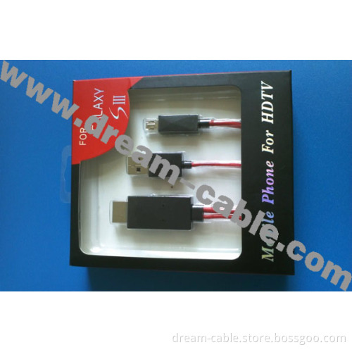 Mhl to HDMI Adapter Cable for Galaxy Siii I9300